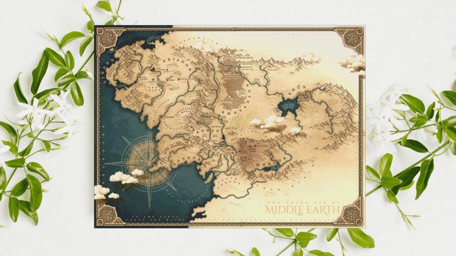 PDF " The Third Age of Middle Earth Map" Cross Stitch Pattern DMC, Pattern Keeper Compatible